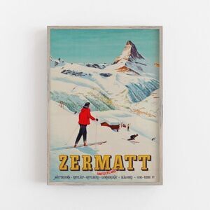 Vintage Zermatt Switzerland 🇨🇭 Poster Print